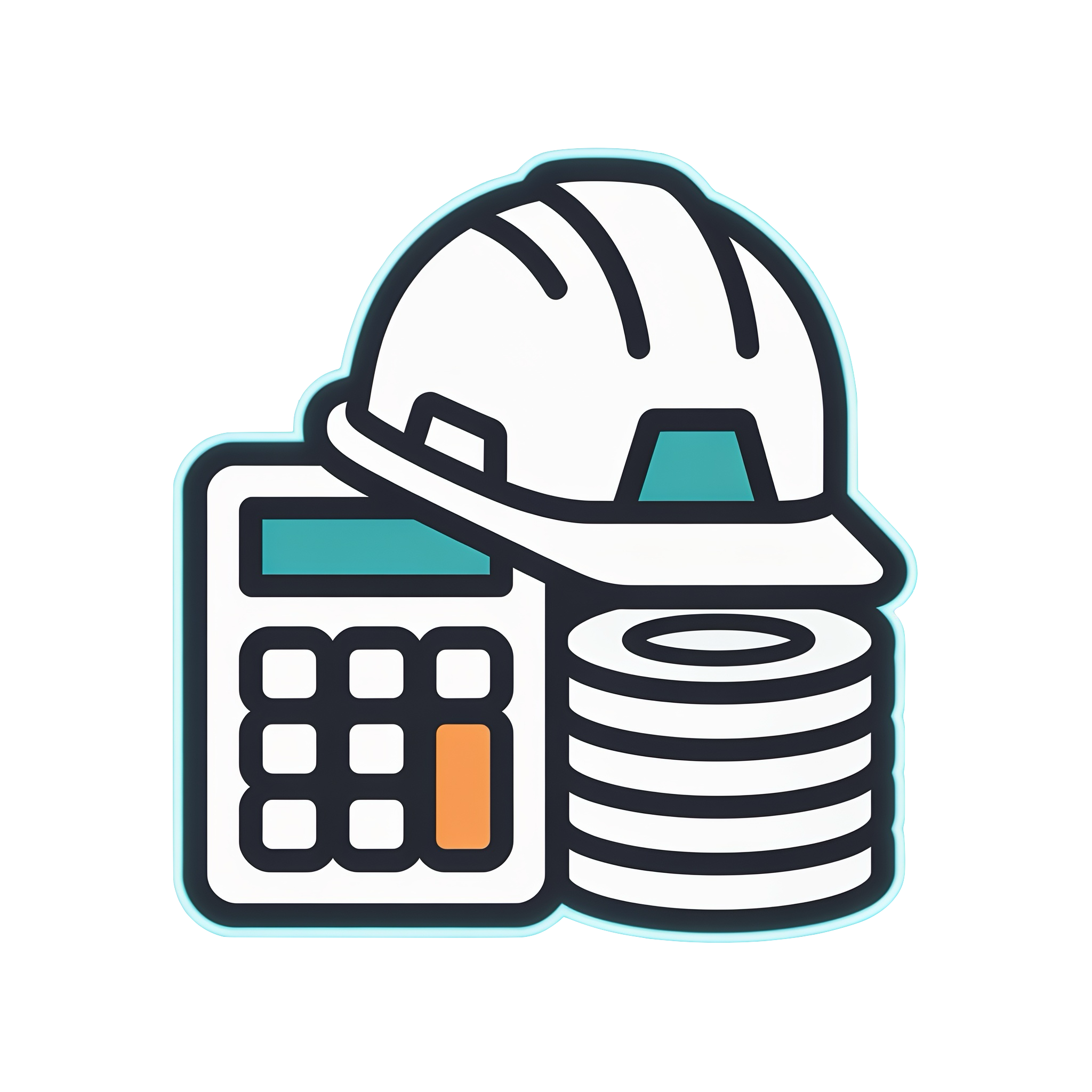 Commercial construction true labor burden and FICA calculator icon