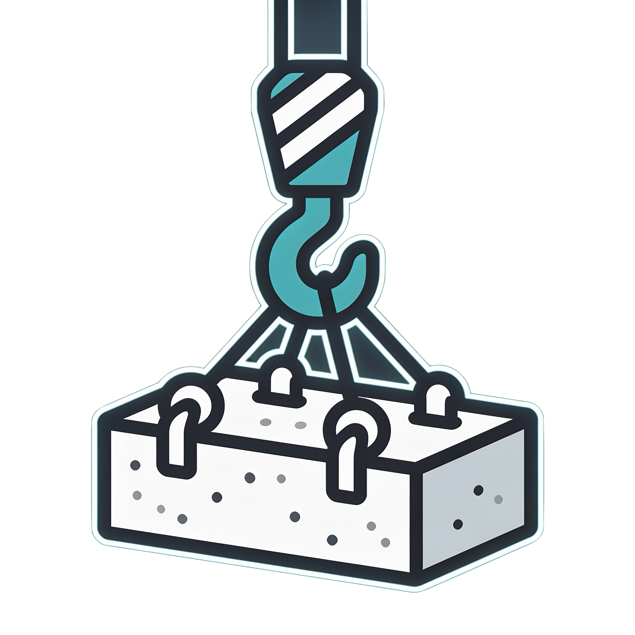 Heavy civil crane sling tension and rigging calculator icon